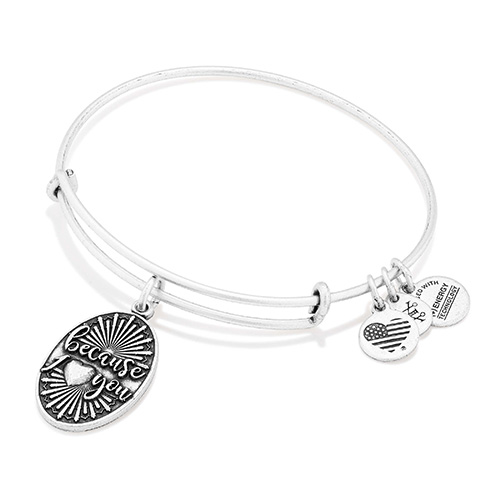 "Because I Love You" bangle from Alex and Ani could be free with this promotion.