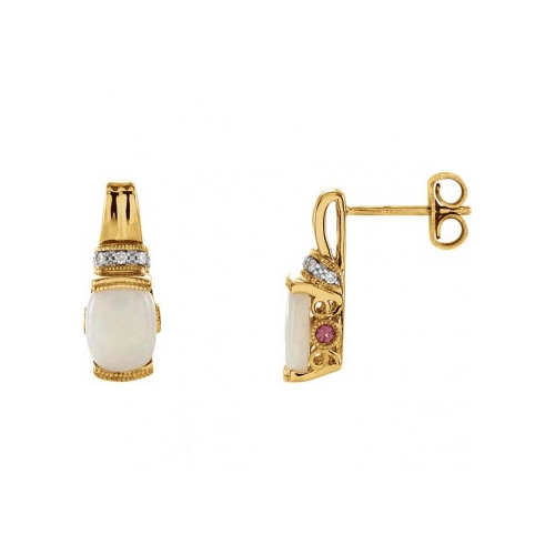 Opal earrings sold by Ben David Jewelers in Danville, VA.