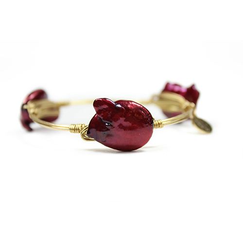 Deep Red Bangle by Bourbon and Boweties