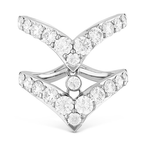 Triplicity Double Pointed Ring by Hearts on Fire