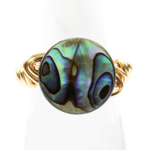 Abalone Shell Ring by Bourbon and Boweties