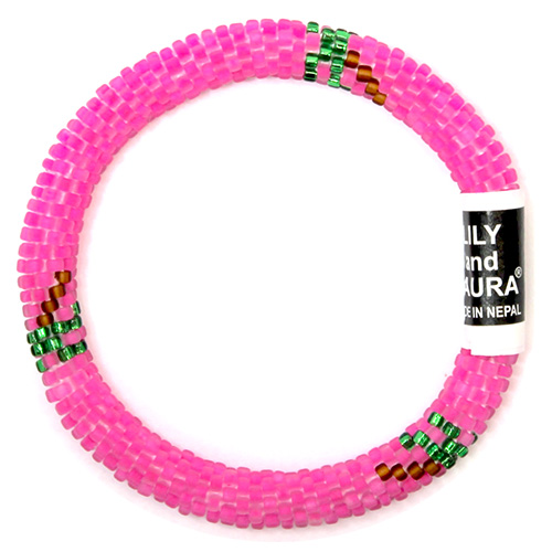 Pink and Palm Trees Bracelet by Lily and Laura