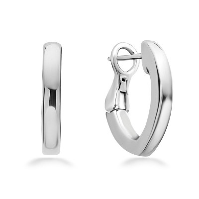 Sterling Silver V Hoop Earring