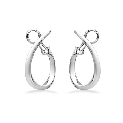 Sterling Silver J Hoop Earring