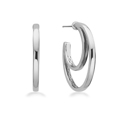 Sterling Silver Double Hoop Earring