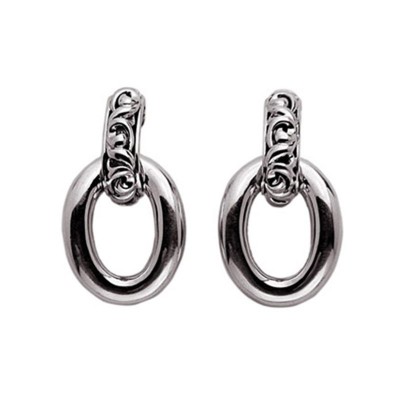 Sterling Silver Ivy Link Earrings