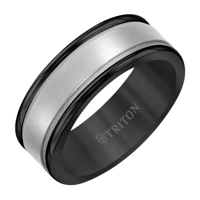 Triton 8mm Black Tungsten & 14KW Band