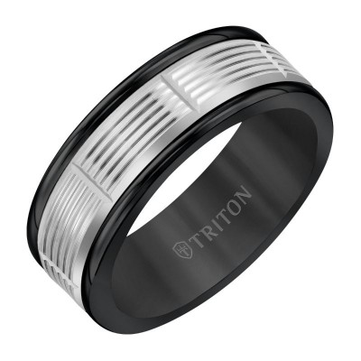 Triton 8mm Black Tungsten & 14KW Band