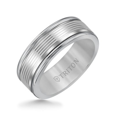Triton 8mm Gray Tungsten & 14KW Band