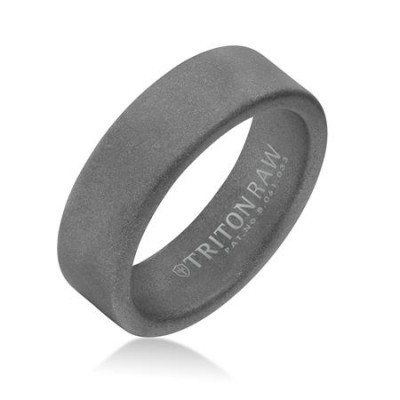 Triton 9mm 'Tungsten Raw' Grey Tungsten Band