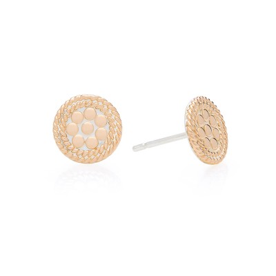 Tiny Circle Stud Earrings