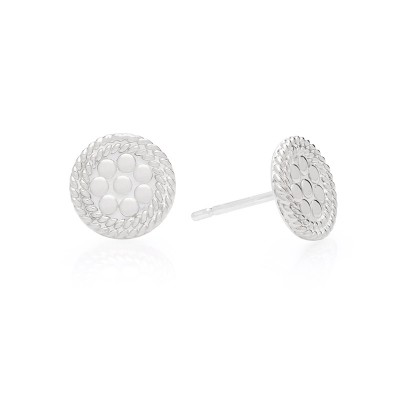 Tiny Circle Stud Earrings