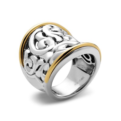 Sterling Silver Ivy Concave Saddle Ring