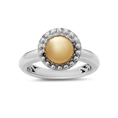 Sterling Silver Firefly Round Station Ring