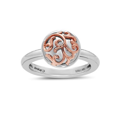 Sterling Silver Round Ivy Lace Ring