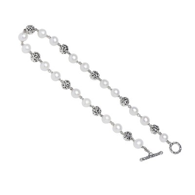 Sterling Silver Ivy Pearl Bead Necklace