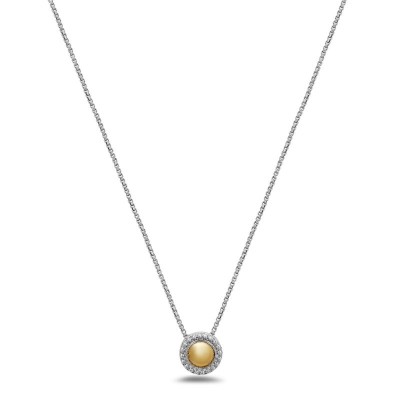 Sterling Silver Firefly Round Pendant