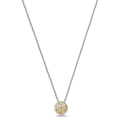 Sterling Silver Round Ivy Lace Necklace