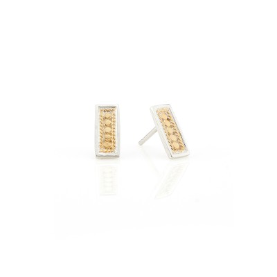 Beaded Bar Stud Earrings