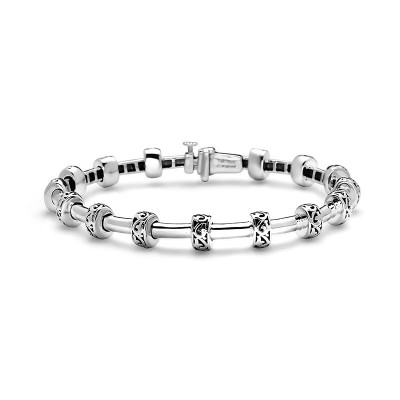 Sterling Silver Ivy Petite Rondel Tube Bracelet