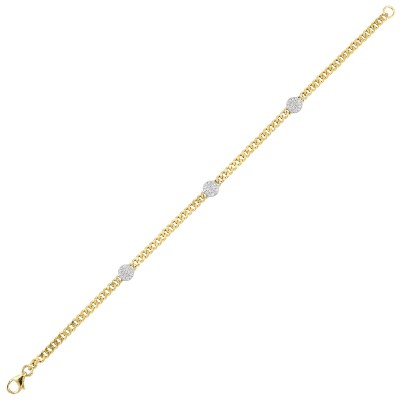 14Kt Yellow Gold Diamond 1/6Ctw Bracelet