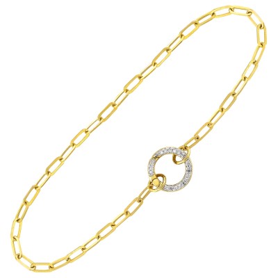 14Kt Yellow Gold Diamond 1/20Ctw Bracelet