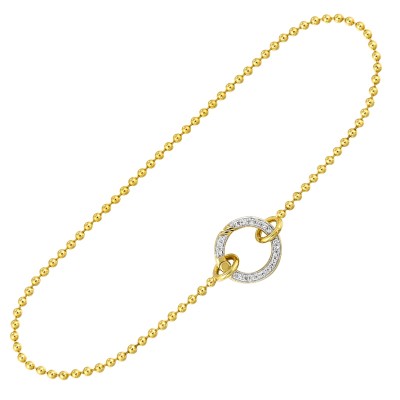 14Kt Yellow Gold Diamond 1/20Ctw Bracelet
