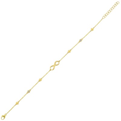 14Kt Yellow Gold Diamond 1/20Ctw Bracelet