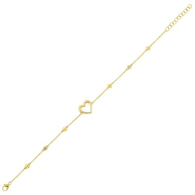 14Kt Yellow Gold Diamond 1/20Ctw Bracelet