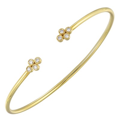 14Kt Yellow Gold Diamond 1/5Ctw Bangle