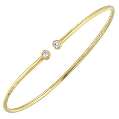 14Kt Yellow Gold Diamond 1/5Ctw Bangle