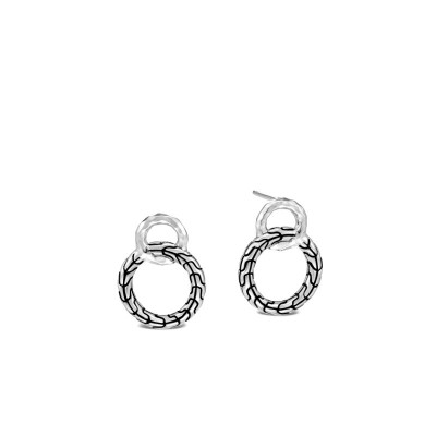 Classic Chain Hammered Interlink Earrings