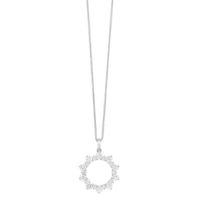 14Kt White Gold Diamond 1Ctw Pendant