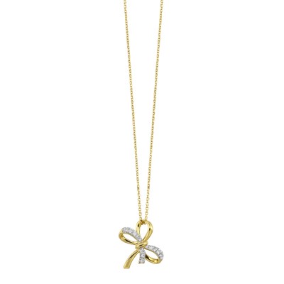 14Kt Yellow Gold Diamond 1/10Ctw Pendant