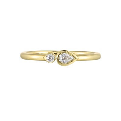 14Kt Yellow Gold Diamond 1/10Ctw Ring