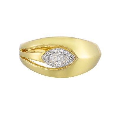 14Kt Yellow Gold Diamond 1/5Ctw Ring