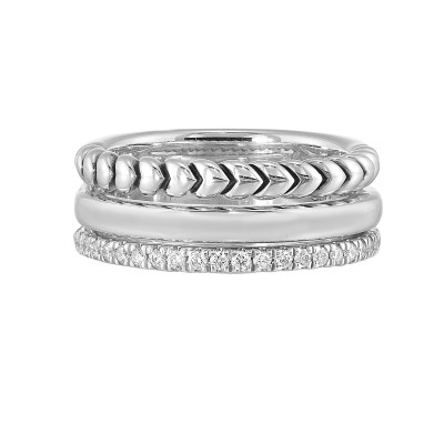 Silver Diamond 1/5Ctw Ring