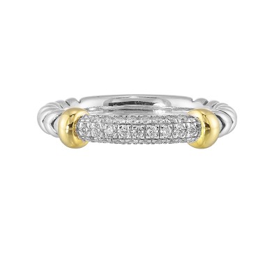 Gold Silver White Yellow Diamond 1/5Ctw Ring
