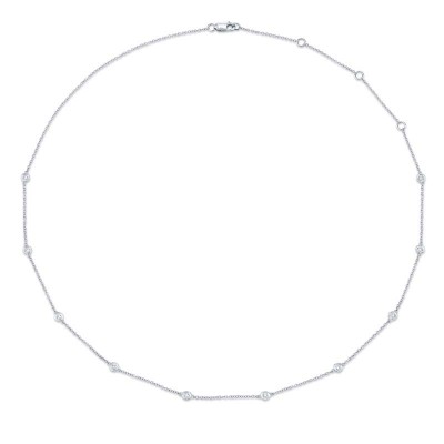 0.28ct 14k White Gold 18" Diamonds By The Yard Chain