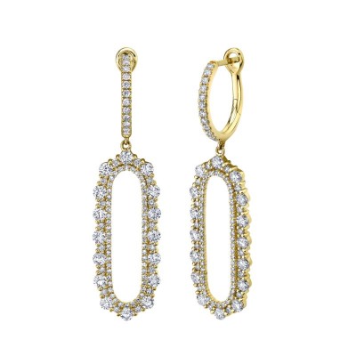 2.19ct 14K Yellow Gold Diamond Earring