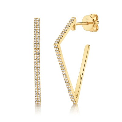 0.32ct 14k Yellow Gold Diamond Earring