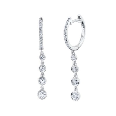 0.45ct 14K White Gold Diamond Earring