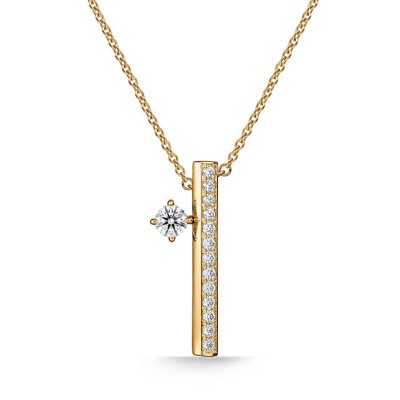 Barre Float Diamond Yellow Gold