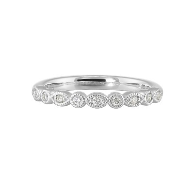 14K White Gold 1/10Ctw Diamond Ring