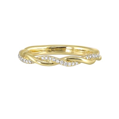 14K Yellow Gold 1/10Ctw Diamond Ring