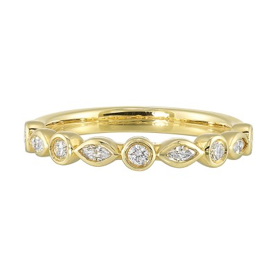 14K Yellow Gold 1/3Ctw Diamond Ring
