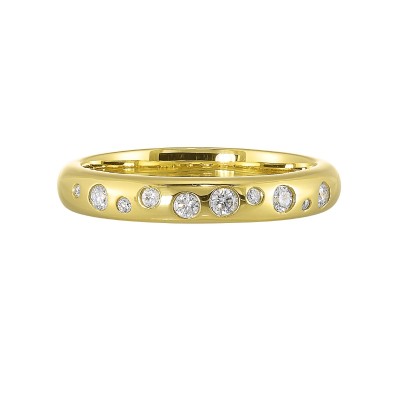 14K Yellow Gold 1/7Ctw Diamond Ring