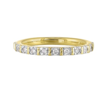 14K Yellow Gold 1/5Ctw Diamond Ring