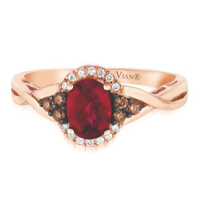 Rhodolite And Diamond Ring