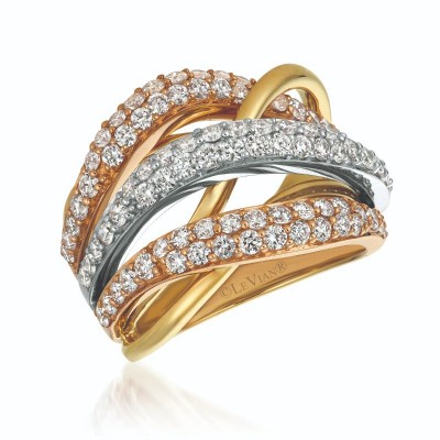14K Tri Color Gold RING